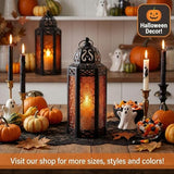 Vela Lanterns Decorative Indoor Moroccan Candle Holder, Amber, M