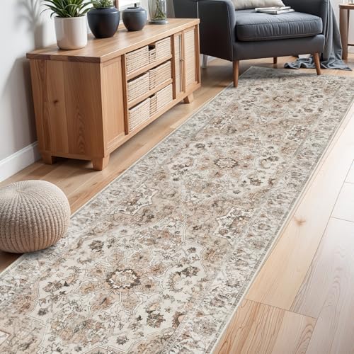 Washable Hallway Runner Rug 3x12: Non Slip Runner Rugs with Rubber Backing