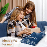 GiltGlimmer Gifts for Mom, Mom Birthday Gifts Blanket, Moms Gift for Women from Daughter Son, We Love You Present for Mother Mommy Christmas Mothers Day 60" x 50", Blue