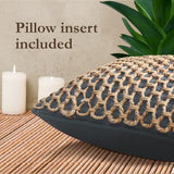 Boho Living Throw Pillows - Boho Throw Pillows with Boho Pillow Covers 18x18 Indigo Pack of 2