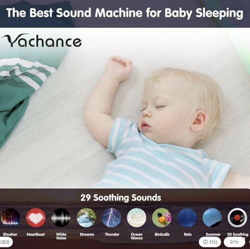 YACHANCE Kids Sound Machine with Night Light Projector,29 Soothing Sounds Baby Night Light Star Projector for Kids Room,White Noise Machine for Baby Sleeping Soother,Nursery Lamp,Bedroom Decor