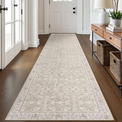 2.6x12 Washable Runner Rug, Non Slip Area Rug for Hallway Kitchen