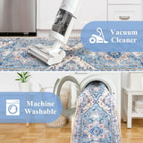 Washable Kitchen Runner Rugs Set of 3 with Non Slip Rubber Backing