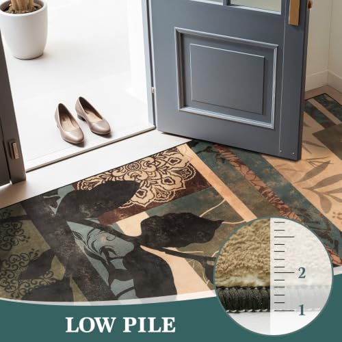 8x10 Washable Area Rugs for Living Room and Bedroom(8x10,Leaf)
