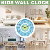 Aesthetic Wall Clock - Silent Kitchen Wall Clocks, Living Room Clock with Battery Operated Mechanism, Analog Clocks with Non Ticking Movement, Home Item Round Timepiece, Room Timepiece for Bedroom