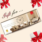 VANGOLD Large Wall Clock DIY Wall Decorations 3D Sticker Frameless Clock for Home Living Room Bedroom Office Decor