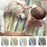 Abstract Washable 2x6 Runner Rug Non Slip Runners for Hallway