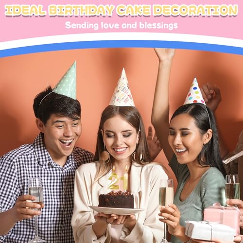 21st Birthday Candles,21st Birthday Decorations Cake Topper for Her Him Men Party Favors