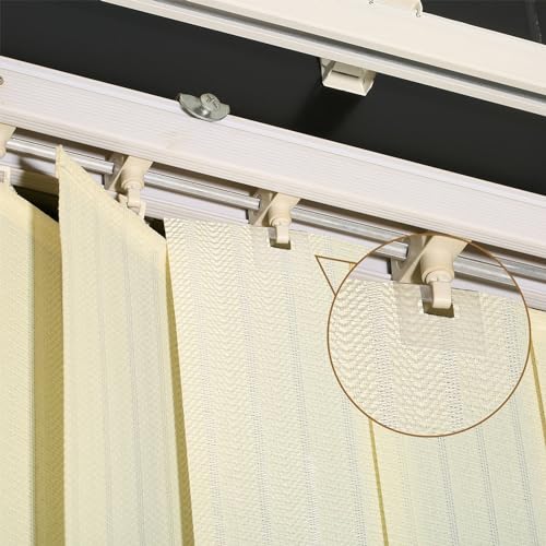 60 Pcs Vertical Blind Repair Tabs, Clear Vertical Blinds Replacement Parts Fixers Kit, Vertical Blinds Replacement Slats