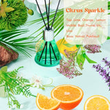 Reed Diffuser Set for Home, Citrus Scented Diffuser with 6 Diffuser Sticks, Home Fragrance Scent Essential Oil Stick Diffuser for Christmas Shelf Decor,3.4 oz