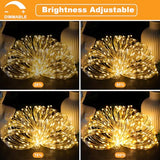 2 Pack Fairy Lights Battery Operated, Each 20Ft 60 LED Twinkle Lights with Remote Timer, Silver Wire Mini Fairy Lights for Bedroom Party Wedding Indoor Outdoor (Warm White)