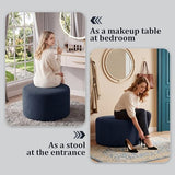 Coffee Table Round Ottoman, Oversized Footrest for Couch with Removable Cover Large Floor Seating for Adults Ottomans Coffee Tables for Living Room No Assembly
