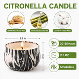 Citronella Candles Outdoor, 12 Pack Natural Soy Wax Citronella Candles, 300 Hours Long-Lasting Burn Citronellas Candle for Backyard, Garden, Patio and Camping