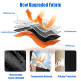 Alikiai Blackout Blinds 157" x 57", 100% Blackout Curtains for Window, 420D No Drill Portable Black Out Shades Film for Bedroom, Nursery Black Out Blinds for Baby Temporary, 12 Hook and Loop Tapes