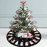 Christmas Tree Skirt Black Tree Skirt Cat Christmas Xmas Winter Tree Skirt 48 Inch for Black Cat Christmas Indoor Outdoor Decorations