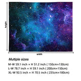 Lahasbja Galaxy Tapestry Blue Starry Sky Universe Space Tapestries Wall Hanging Mysterious Nebula Stars Backdrop for Living Room Dorm