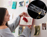 LECLSTAR Photo Clip String Lights 17Ft - 50 LED Fairy String Lights with 50 Clear Clips for Hanging Pictures, Photo String Lights with Clips - Perfect Dorm Bedroom Wall Decor Wedding Decorations