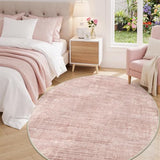 Washable 6 FT Round Rug Pink Circle Area Rugs for Baby Living Room