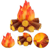 ABOOFAN Fake Campfire Lamp, Battery Operated 3D Flickering Flame Night Light for Warm Ambiance & Cozy Decor, for Bedrooms, Living Rooms, Halloween & Christmas Parties