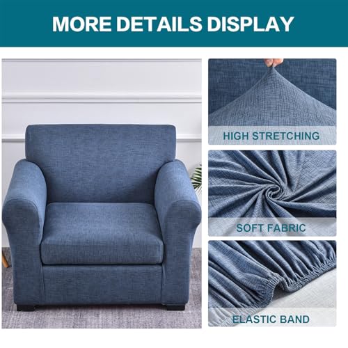 KRFOONN 2 Piece Chair Covers Printed Sofa Covers Couch Covers Washable Armchair Sofa Couch Slipcover Furniture Protector with Elastic Bottom for Living Room (Armchair, A1), Small