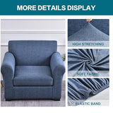KRFOONN 2 Piece Chair Covers Printed Sofa Covers Couch Covers Washable Armchair Sofa Couch Slipcover Furniture Protector with Elastic Bottom for Living Room (Armchair, A1), Small