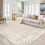 5'x7' Area Rugs, Neutral Abstract Rug for Living Room Beige