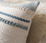 Cethom Boho Throw Pillow Covers 18x18 Inch Set of 2, Blue Textured Decorative Couch Pillow Cases for Farmhouse Home Decor, Accent Cushion Cover for Sofa, Bed, Living Room, Bedroom