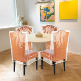 Dining Chair Covers, Waterproof Chair Covers - 4 Pack Clear Plastic Seat Chair Protector for Kitchen Keep Your Chair Away from Water Dust Stain and Pet Claws W/21 x D/18 Fits 16-23" (4)