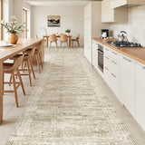 3x16 Runner Rug Non Slip,Washable Hallway Runner Rug,Brown
