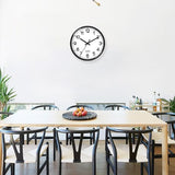 XFM Wall Clock 8 Inch Modern Small Wall Clocks Battery Operated Silent Non-Ticking Black Classic Analog Clock for Home Office Kitchen Bedroom Decor