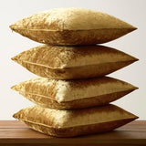 Pack of 4 Gold Decorative Velvet Pillow Covers 18x18