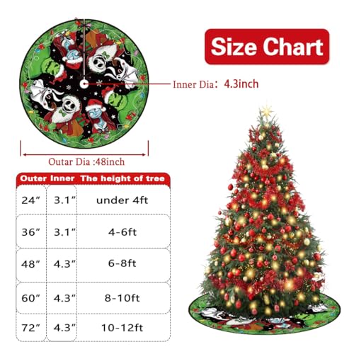 Christmas Tree Skirt 48 Inch Tree Collar Holiday New Year Winter Xmas Tree Decor Christmas Decorations for Home Party