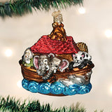 Old World Christmas Spiritual Gifts Glass Blown Ornaments for Christmas Tree Noah's Ark 4.25 Inches