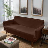 Home Details Stretch Furniture Protector Slipcover, Good for Dog Hair and Spills, Machine Washable, Love Seat, Brown