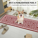 Christmas Hallway Runner Rug Washable Red Xmas Kitchen Mat 2x6 ft