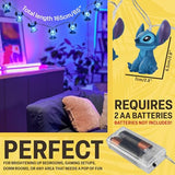 Disney Stitch LED String Lights for Kids, Teens, Adults, 10 Battery Operated Indoor 59” Fairy Lights, Room Decor Lighting, Gifts for Kids (Blue Stitch)
