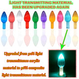110Pcs in 10 Colors Ceramic Christmas Tree Replacement Bulbs - Plastic Lights Pegs, Included Angel Topper＆Snowflake Top＆Cross Stars.