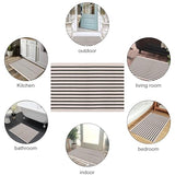 LEEVAN Black and White Striped Outdoor Rug Runner 2x4.3 Layering Doormat Farmhouse Front Porch Rug Cotton Woven Washable Throw Carpet for Hallway/Front Steps/Bathroom/Kitchen/Home Entrance