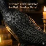 Crow Lamp Gothic Decor, Raven Table Lamp with Adjustable Brightness, Dark Academia Aesthetic Night Light for Bedroom, Halloween Black Bird Lamp, Unique Gift