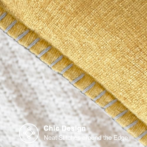 CaliTime Decorative Couch Throw Pillow Covers 22 X 22 Inches Gold