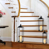 22'' 19'' 17'' Lanterns Decorative Outdoor Indoor, Set of 3 Floor Lanterns