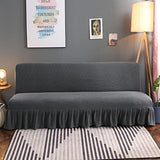 Printed Armless Futon Slipcover Stretch Futon Sofa Bed Cover Non-Slip Without Armrests Protector Machine Washable Futon Couch Slipcover -A-Small (120-140cm)