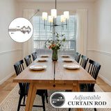 Kenney Kendall Standard Decorative Window Curtain Rod, KN71716, 28-48" (71cm-122cm), 5/8" (15.8mm) diameter, Brushed Nickel
