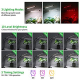 Grow Lights for Indoor Plants, Upgrade 84 LEDs Clip Plant Lights, Full Spectrum LED Plant Growing Lamps with Flexible Gooseneck, 3/9/12H Timer, 3 Spectral Modes, 10 Dimmable Levels (2 Head 1 Pack)