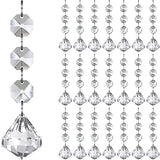 Jishi 30pk Crystal Diamond Ornaments for Christmas Tree Decorations, Hanging Clear Plastic Acrylic Diamonds for Wedding Anniversary Party Decoration Centerpieces Chandelier Prism Drop Pendant Supplies
