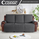 KinCam 100% Waterproof Recliner Loveseat Cover with Console X1, Recliner Couch Covers X1, Recliner Chair Covers X1(Charcoal Gray)