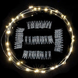 33Ft Photo Clip Fairy Lights with 50 Clips - LECLSTAR 100 LED String Lights for Hanging Pictures, USB Powered - Perfect Bedroom and Wedding Decor