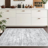 3x4 Rugs for Entryway,Washable Area Rug,Grey