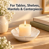 BEUNAIZER Ceramic Pillar Candle Holder Plate, Decorative Candlestick Holder