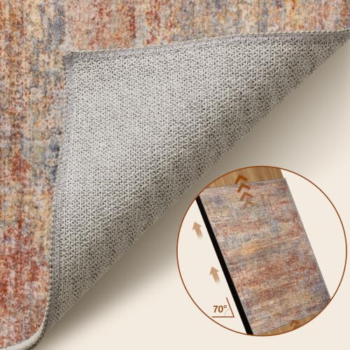 Tangsoo Abstract 2x3 Washable Rugs for Entryway, Small Area Rug Non Slip